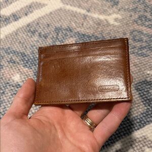 Vintage Coach Brown Leather Slim Card Sleeve